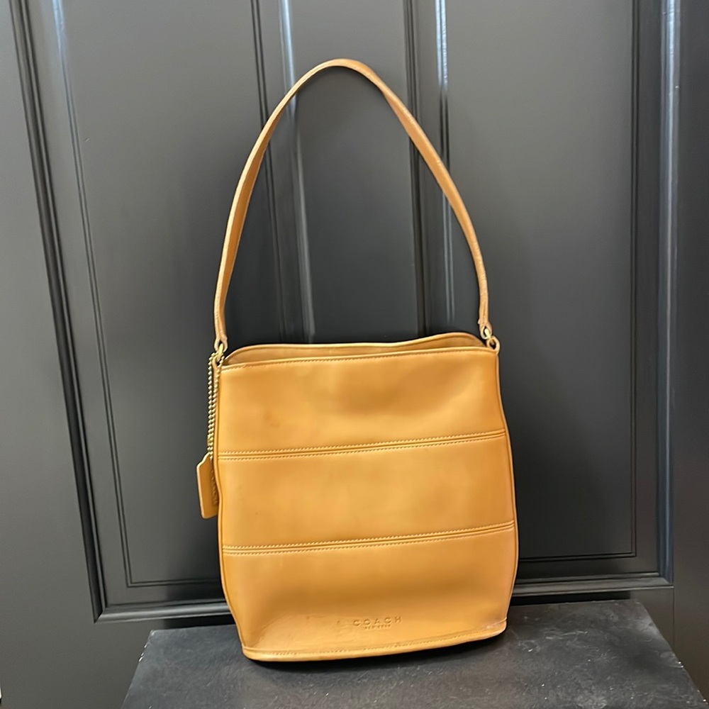 Coach Tan Leather Shoulder Bag - Picture 5 of 16